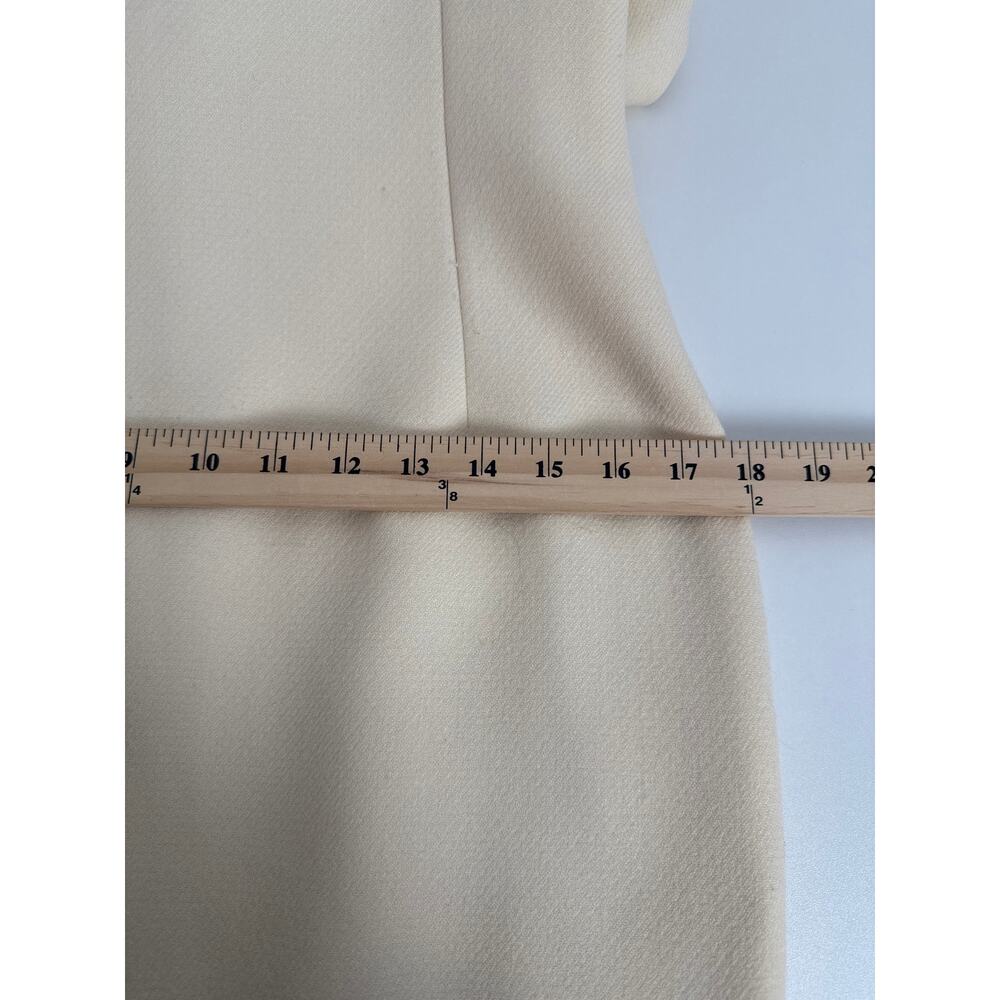 Dolce Gabbana Womens Cream Wool Sheath Dress Size 8 Quiet Luxury Old Money - Picture 8 of 9